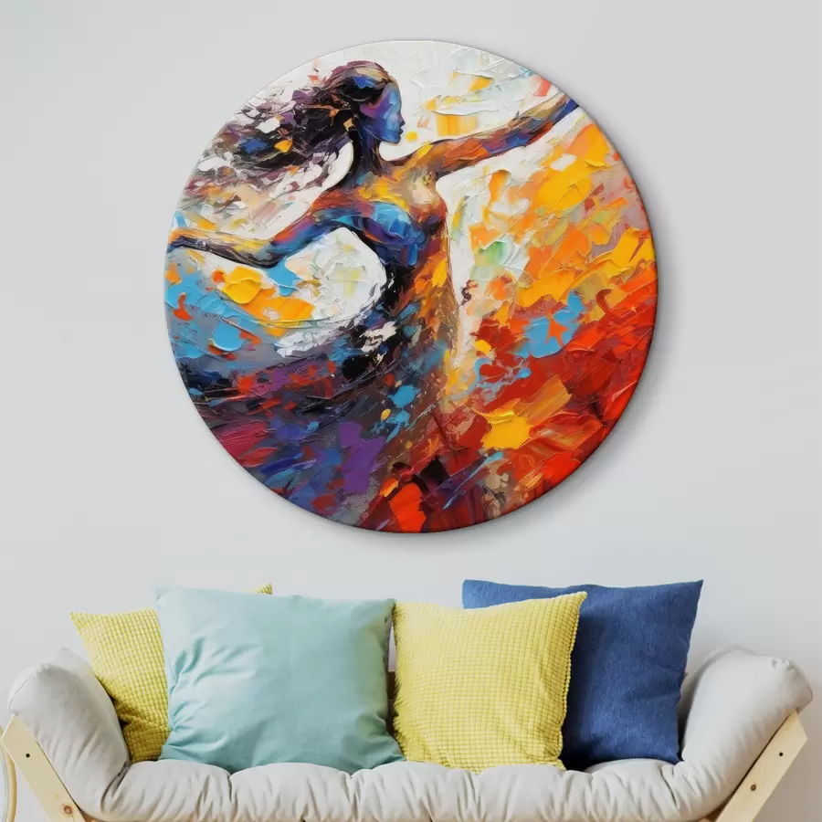 murales de pared Una mujer brillante en un baile de estilo impresionista r35379