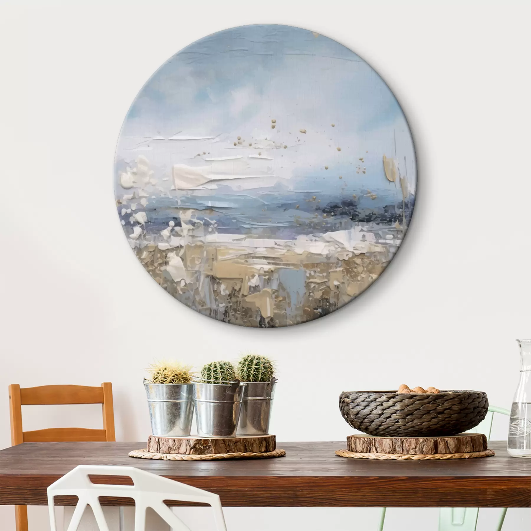 murales de pared Arte abstracto en tonos azules r35430