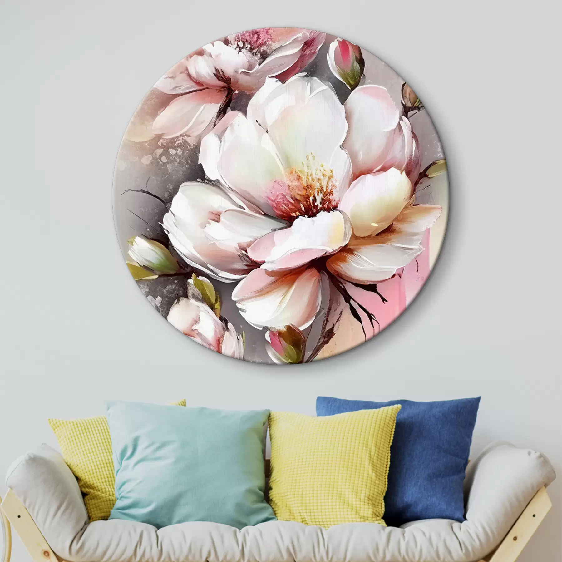 murales de pared Gracia en flor: Pétalos suaves y tonos delicados r35925