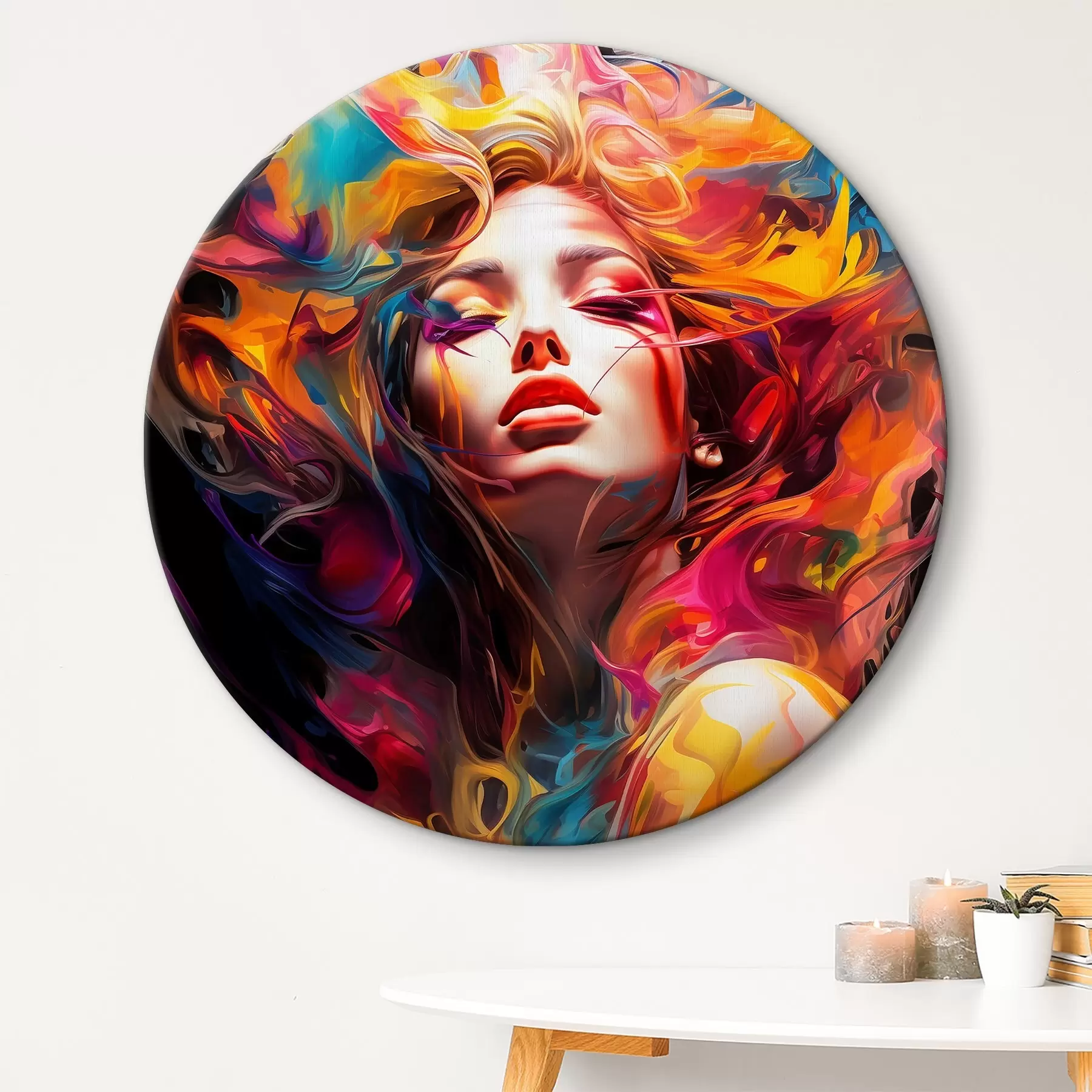 murales de pared Chica abstracta r36677