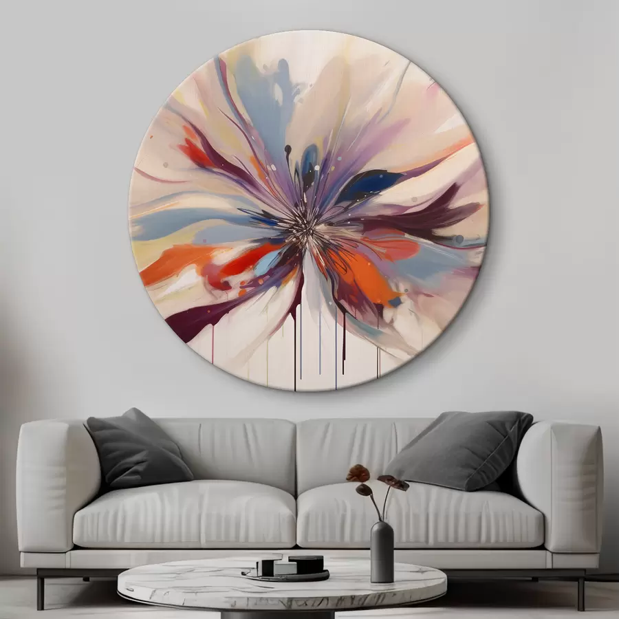 murales de pared Flor abstracta brillante  r36806