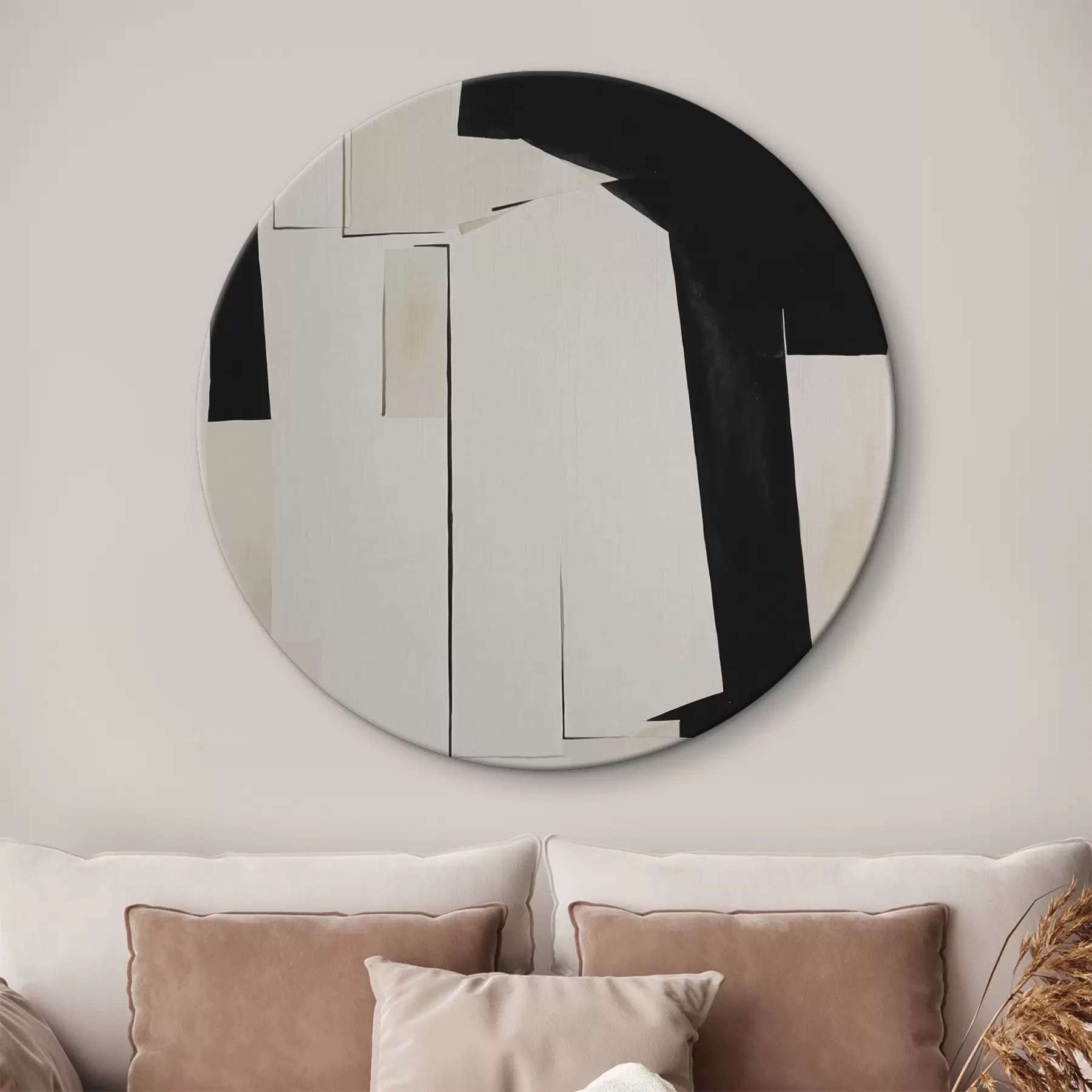 murales de pared Abstracción en acuarela en blanco y negro r37169