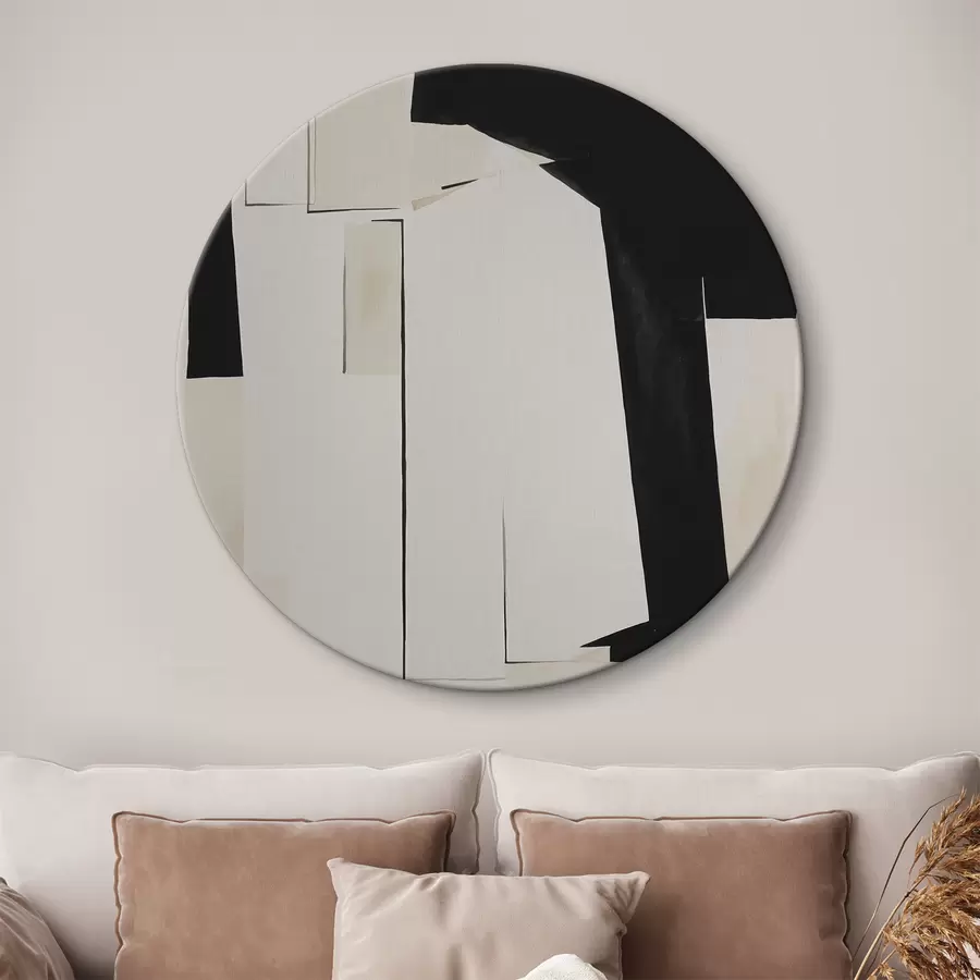 murales de pared Abstracción en acuarela en blanco y negro r37169