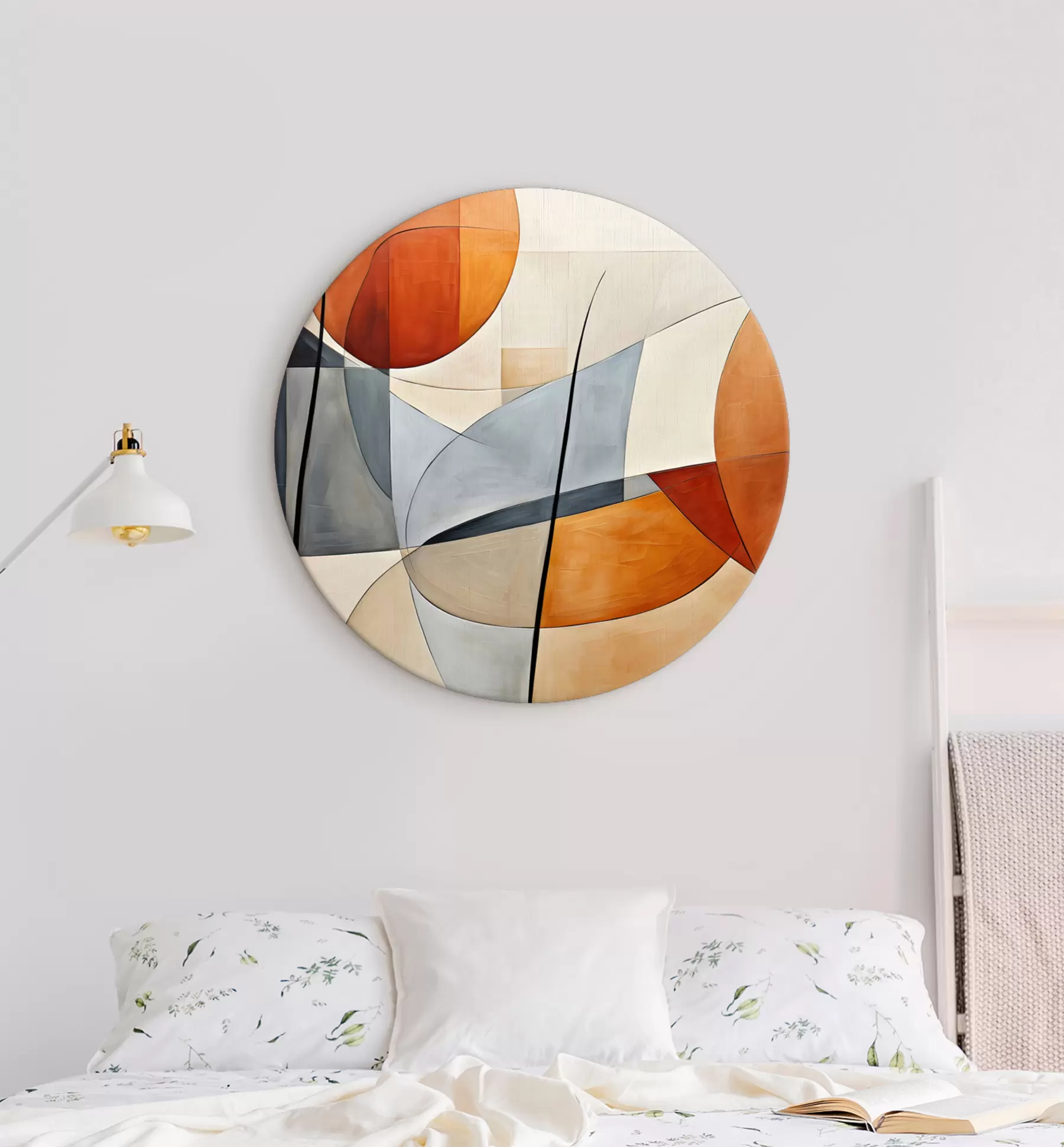 murales de pared Abstracción geométrica en tonos anaranjados r37285