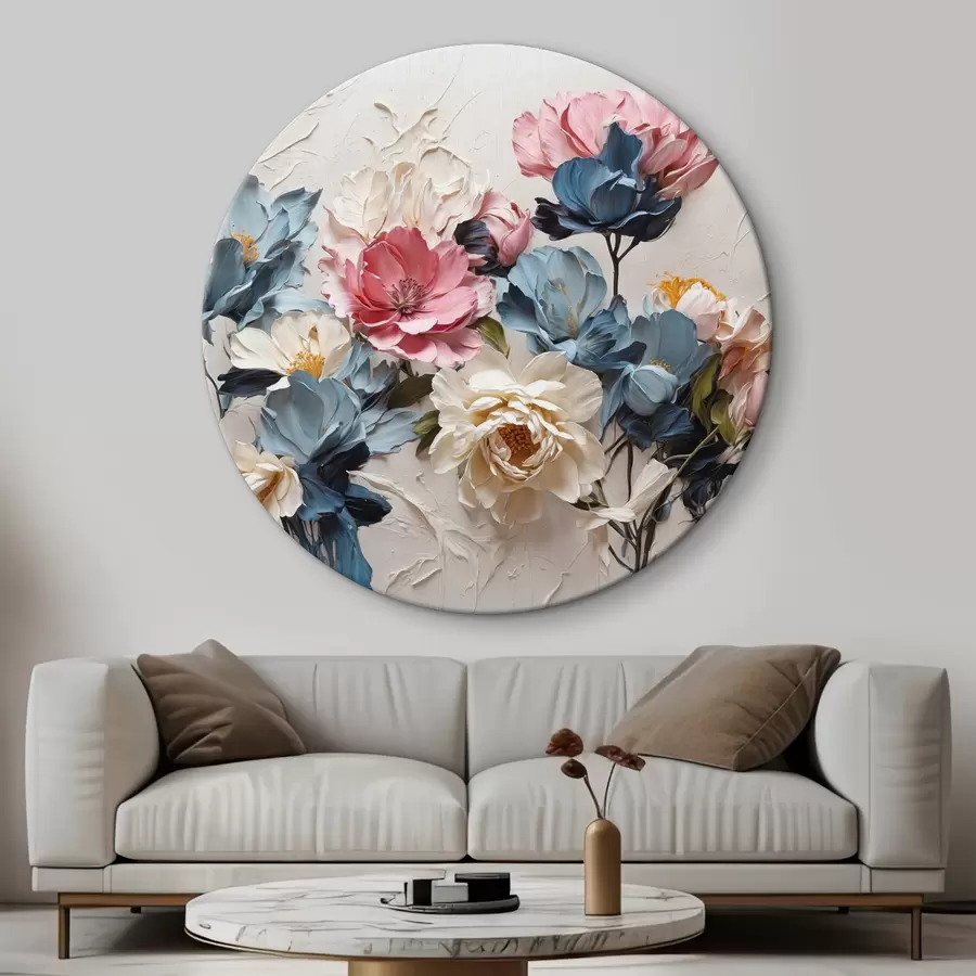 murales de pared Voluminosas flores brillantes r37336