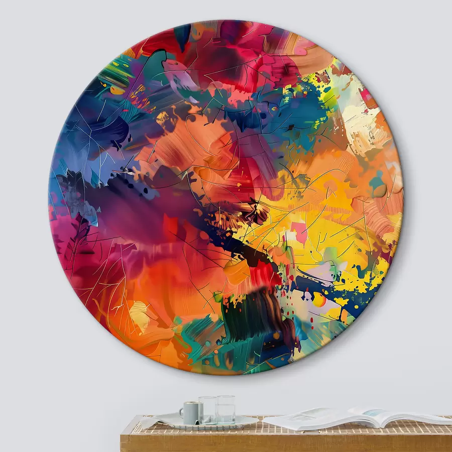 murales de pared Abstracción brillante de una explosión de pintura r38619