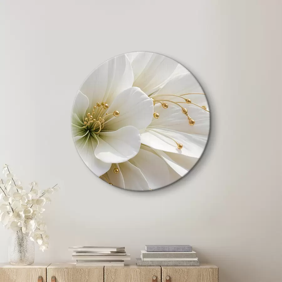 murales de pared Gran flor blanca r39507