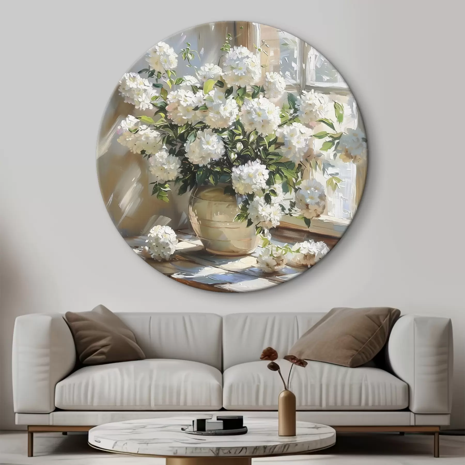 murales de pared Un hermoso ramo en el alféizar de la ventana r39779