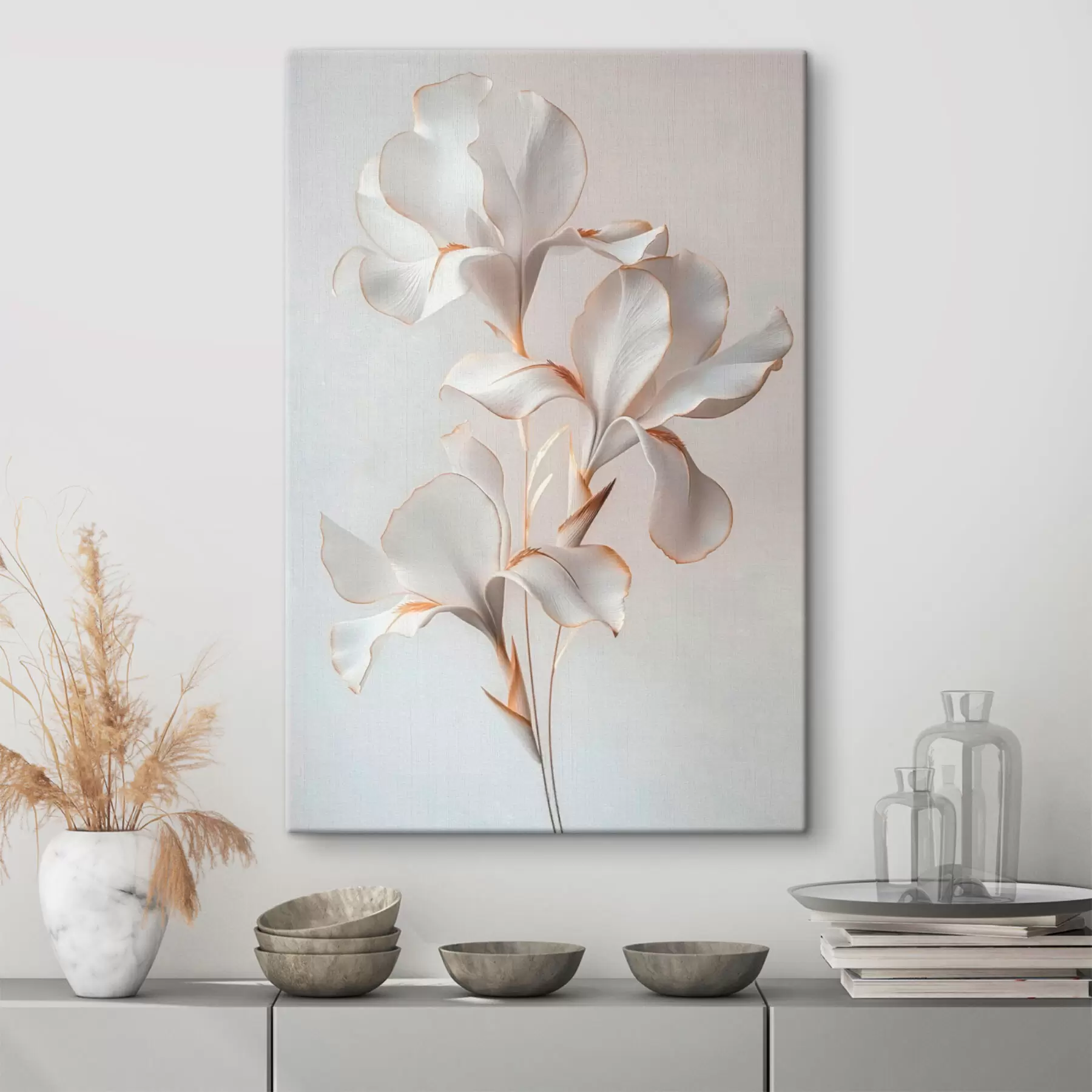 murales de pared Flores blancas s41395