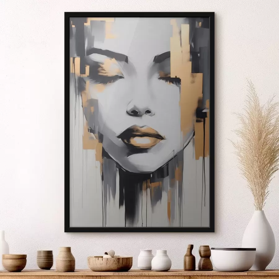 murales de pared Chica abstracción estilo moderno f41327