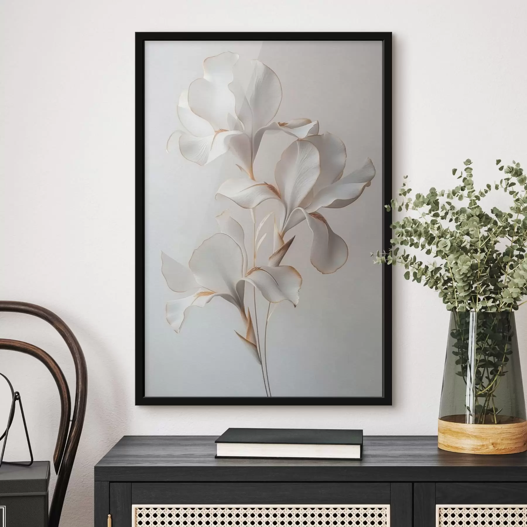 murales de pared Flores blancas f41395