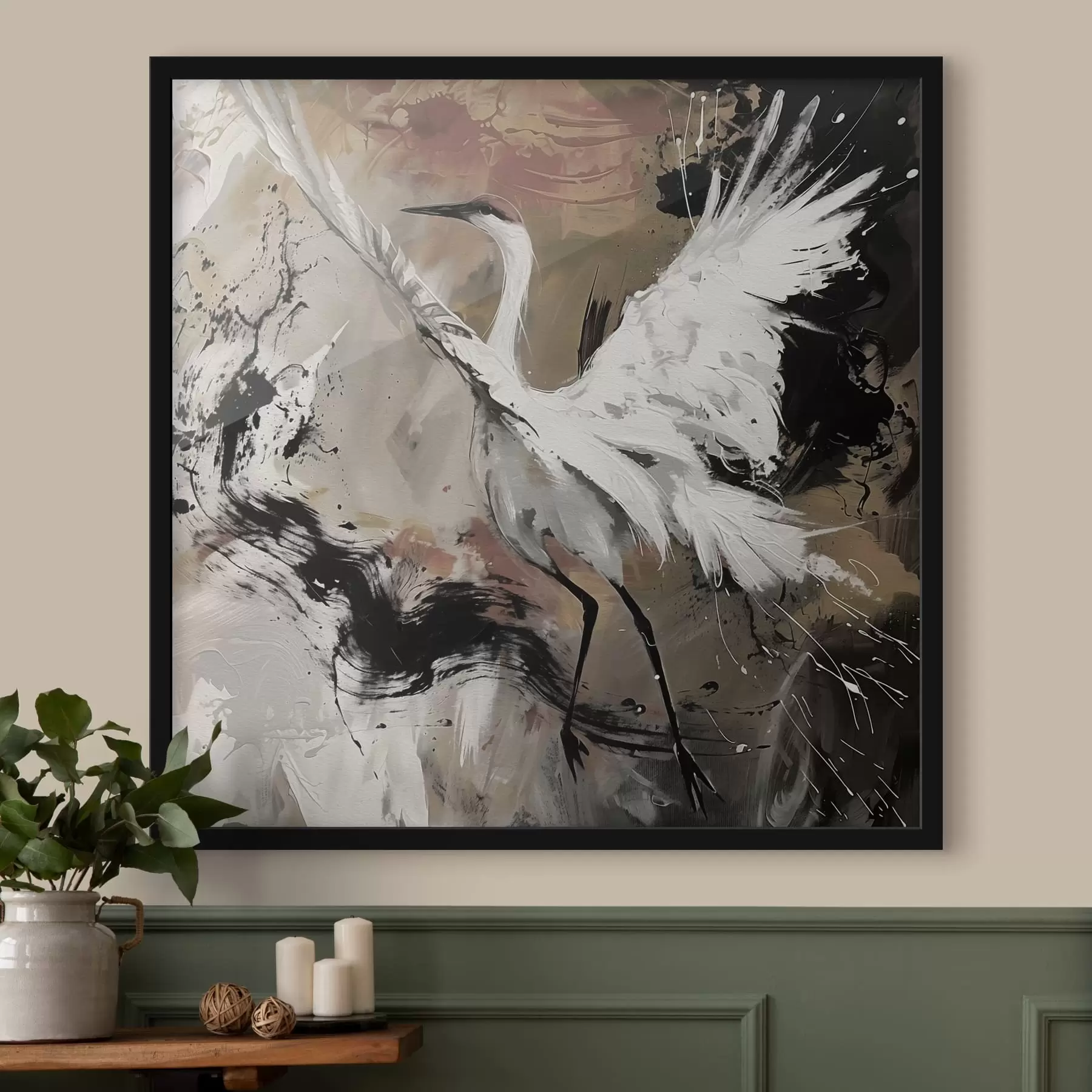 murales de pared Grúa japonesa f41397