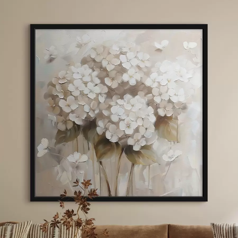 murales de pared Flores de hortensia f41403