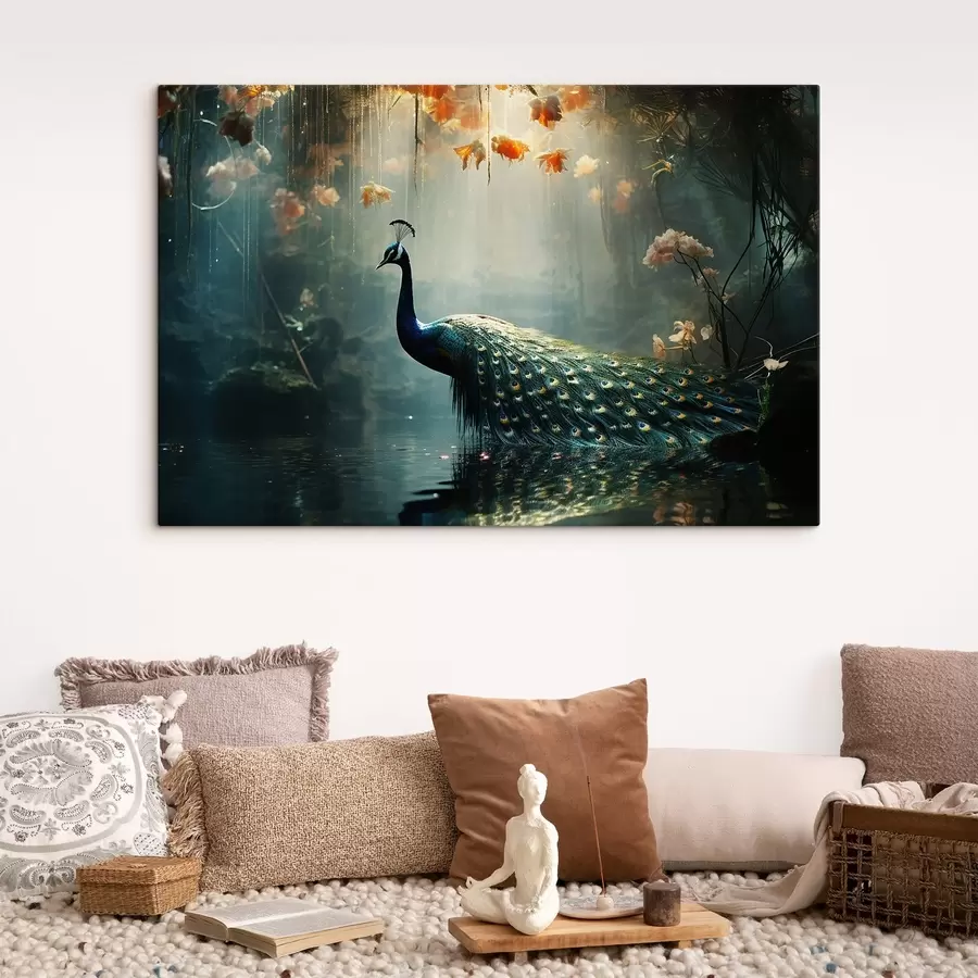 murales de pared Precioso pavo real s41425