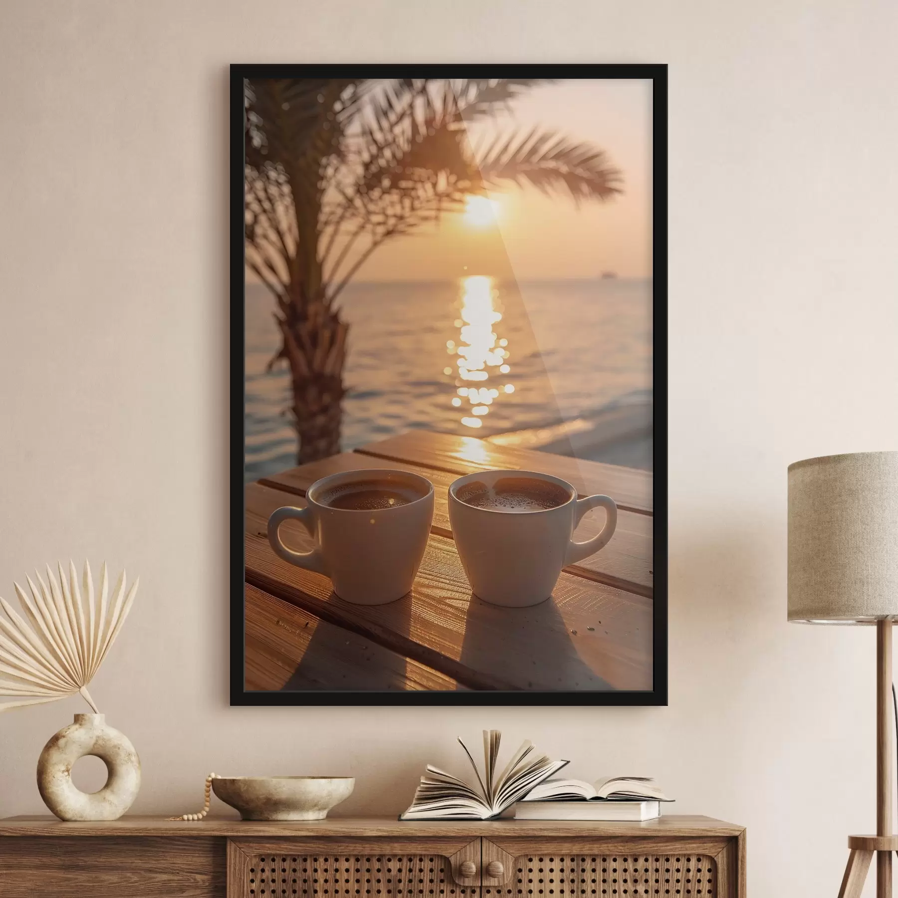 murales de pared Café a la orilla del mar f41431