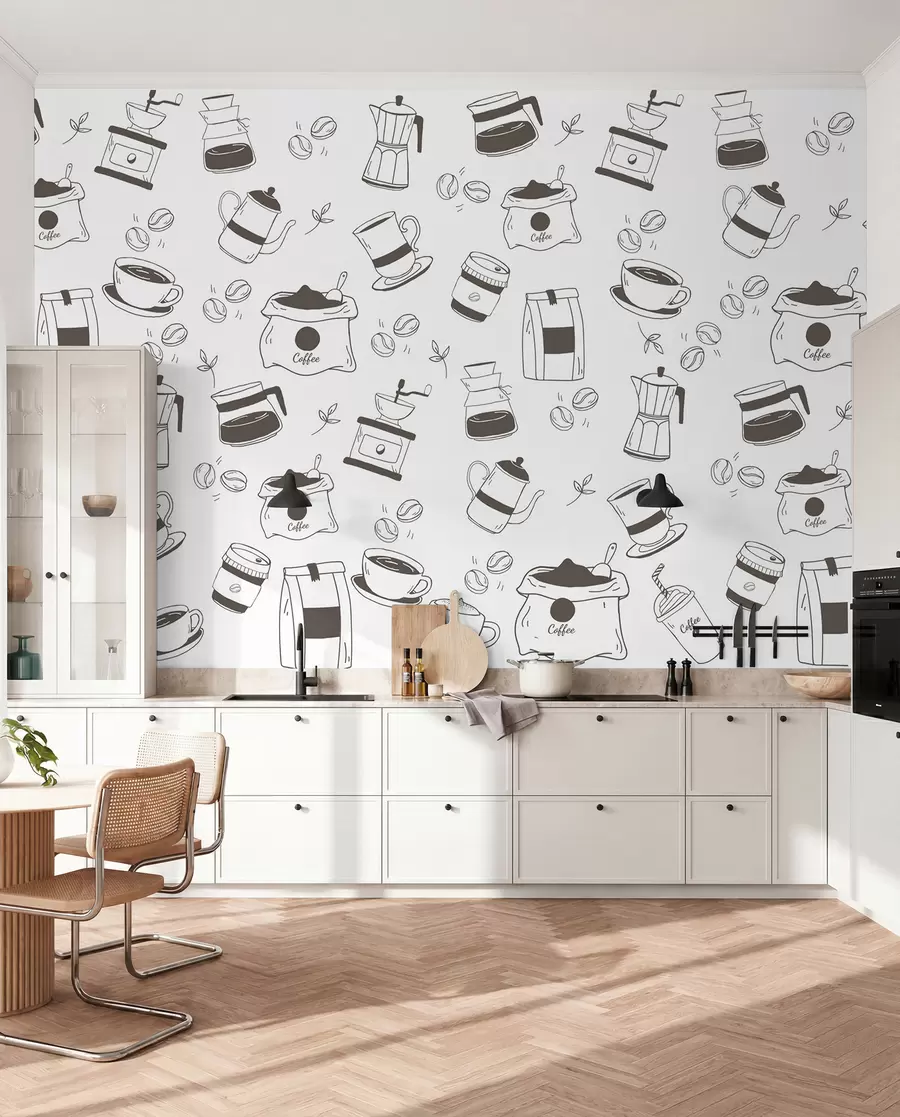 murales de pared Detalles del café w02002v2