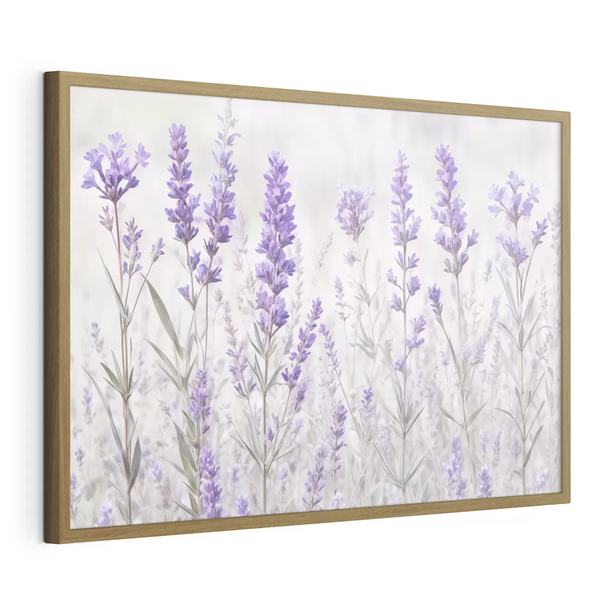 Poster Un campo de flores púrpura lavanda sobre un fondo de textura borrosa f41265