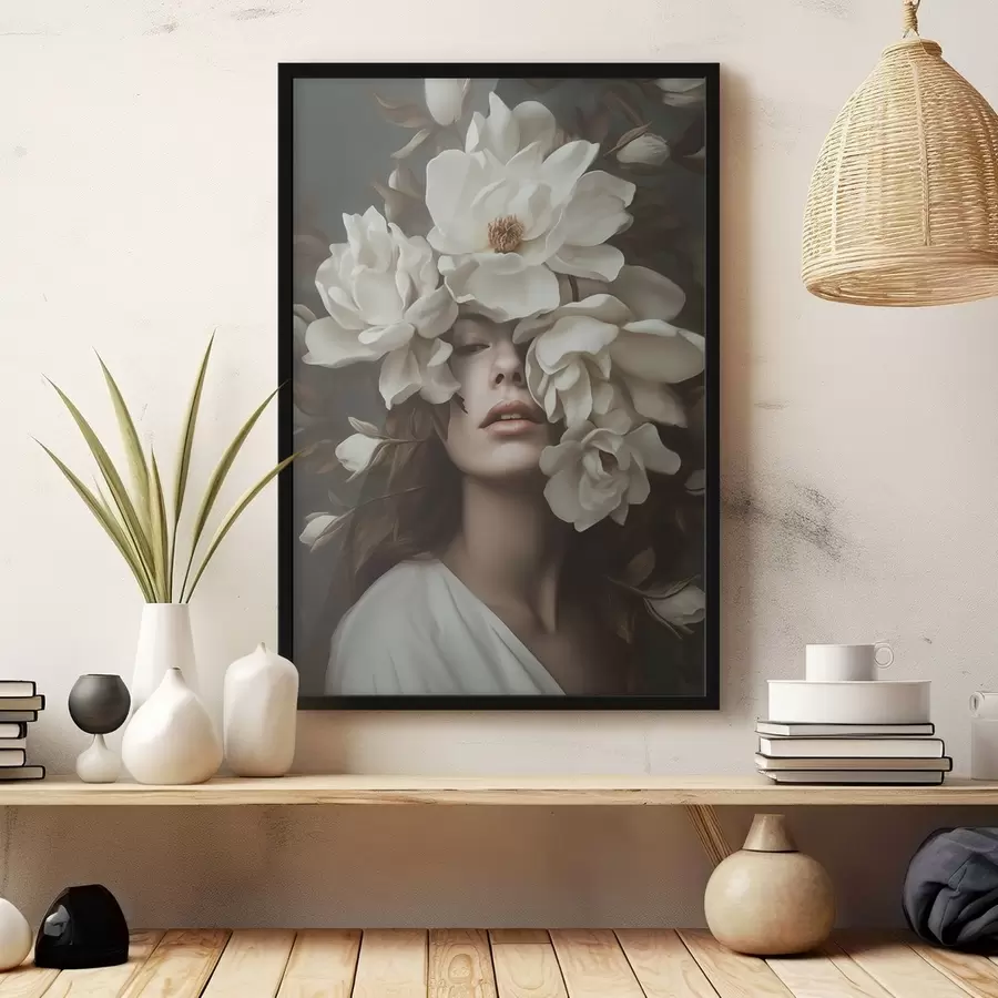 murales de pared chica con flores f41194