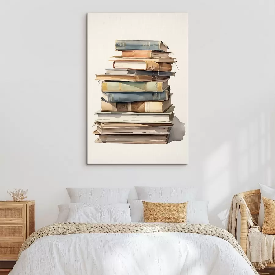 murales de pared Una pila de libros viejos s41192