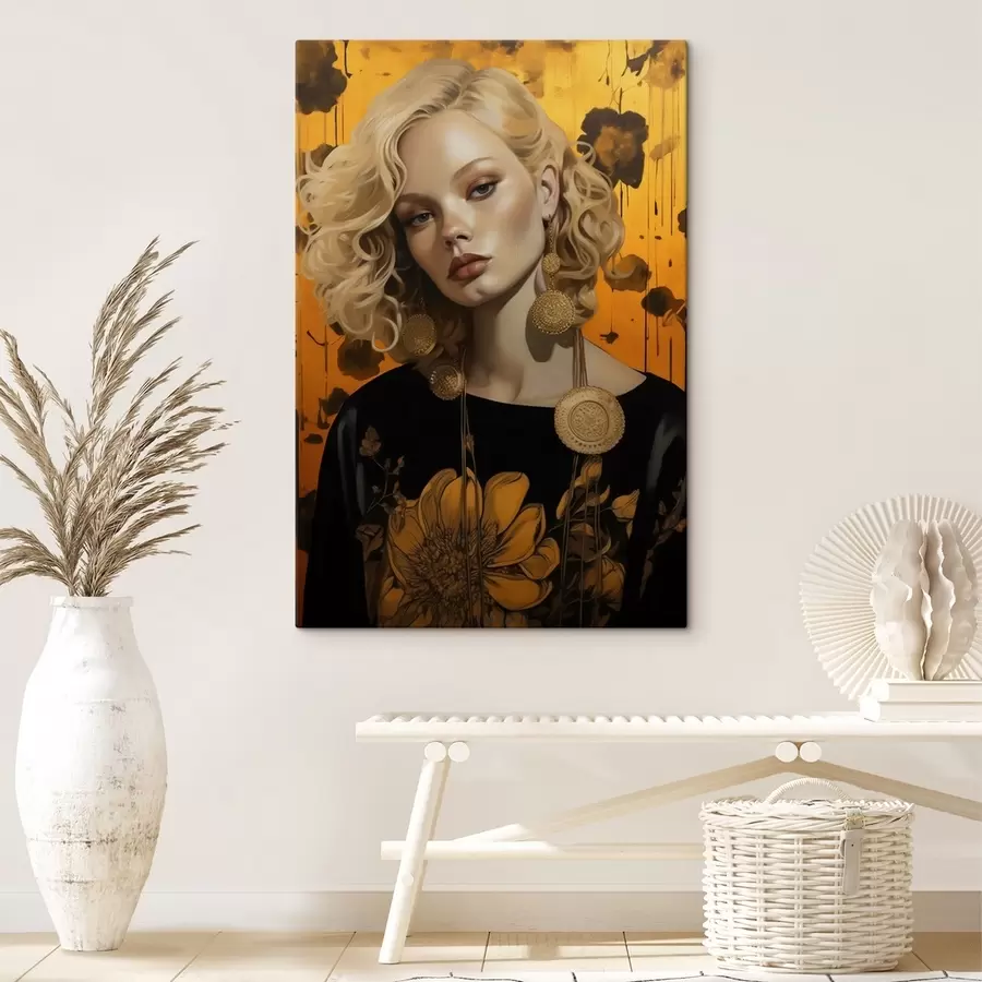 murales de pared Chica en colores vivos s41193