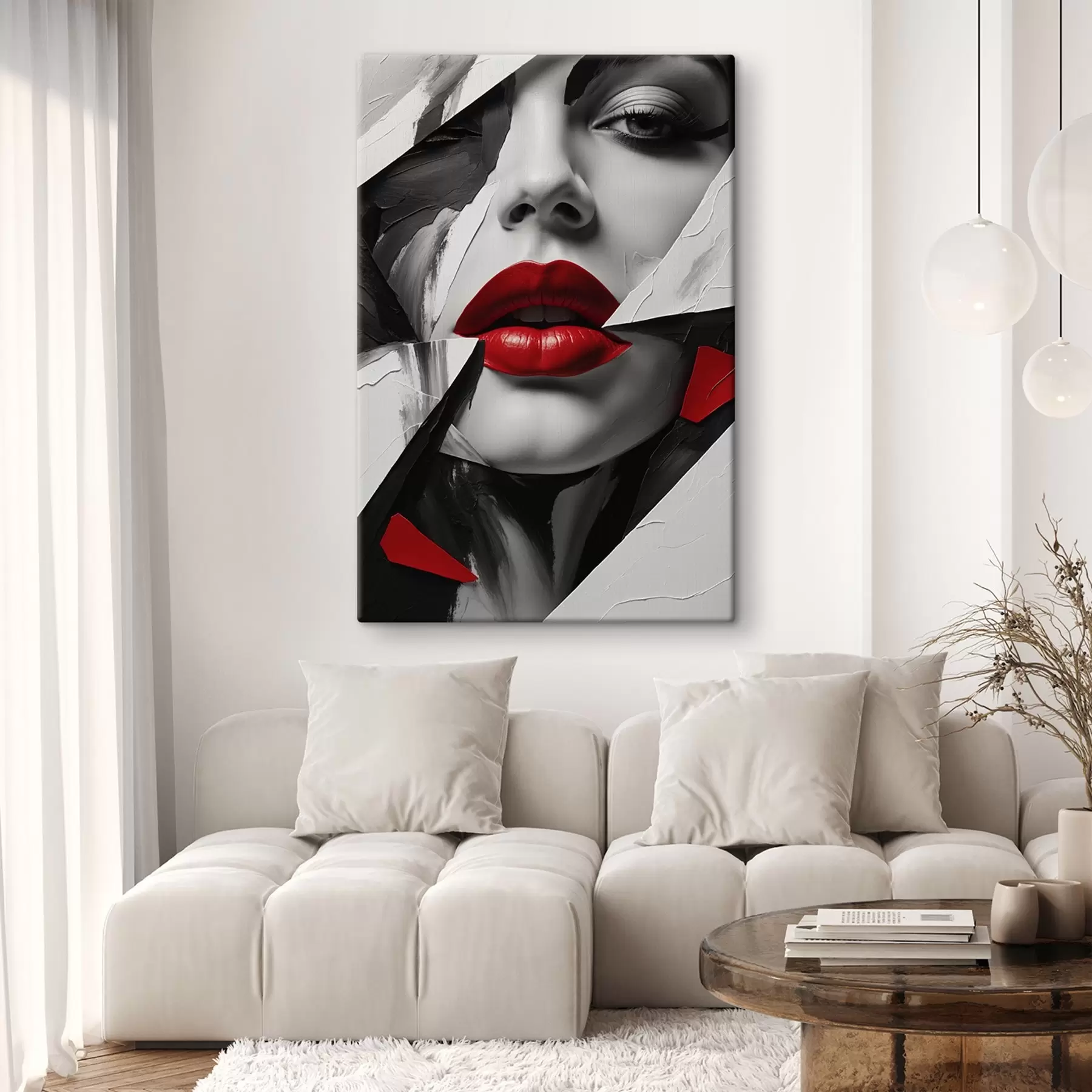 murales de pared Cara de arcilla de una niña s41287