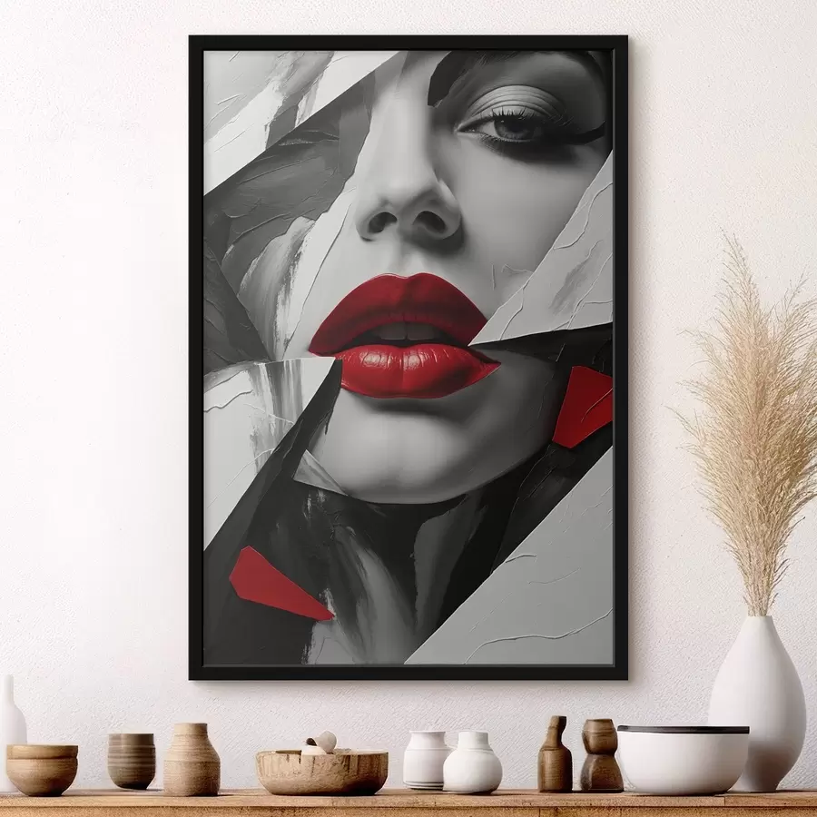 murales de pared Cara de arcilla de una niña f41287