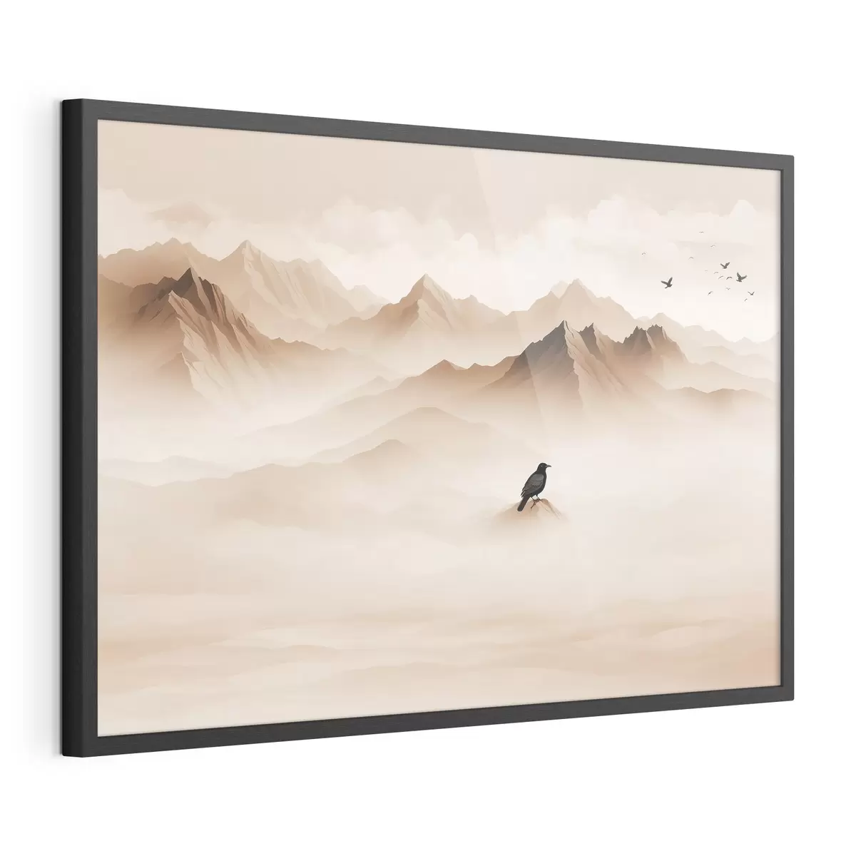 Poster Montañas con niebla en gráficos vectoriales f41295