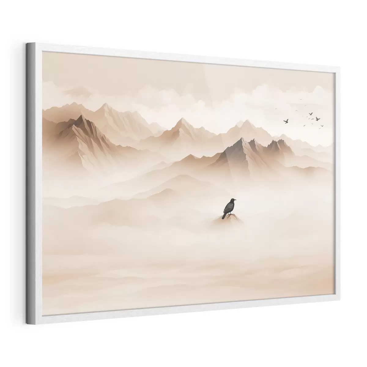 Poster Montañas con niebla en gráficos vectoriales f41295