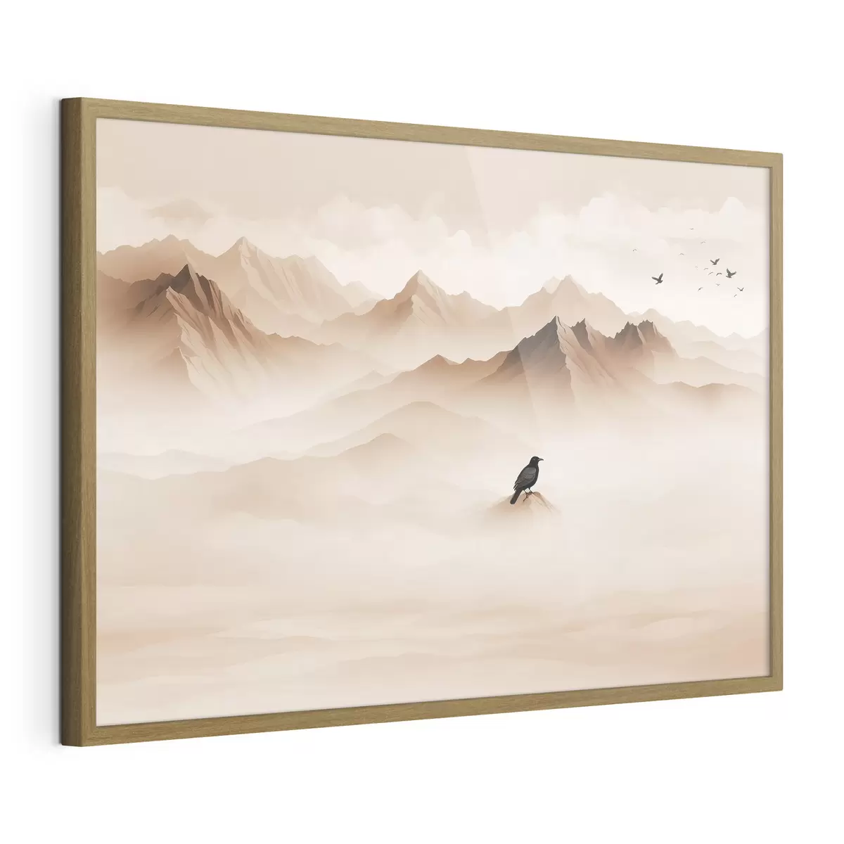 Poster Montañas con niebla en gráficos vectoriales f41295