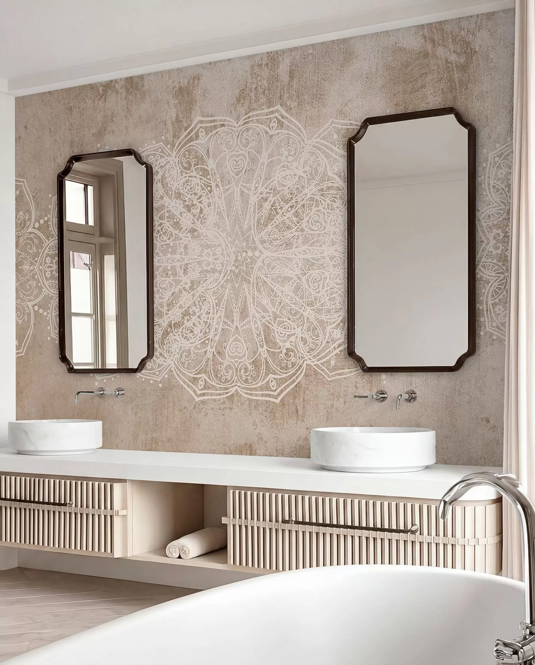 murales de pared Mandala sobre arena w08387v1