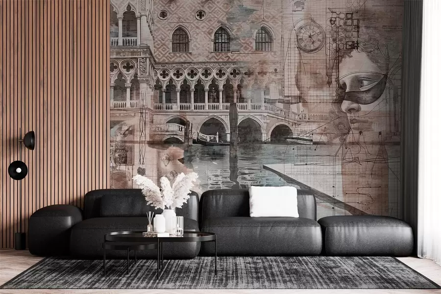 murales de pared Arquitectura y expresiones artísticas venecianas w00873