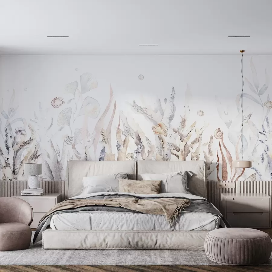 murales de pared Serenidad submarina en tonos suaves w00881