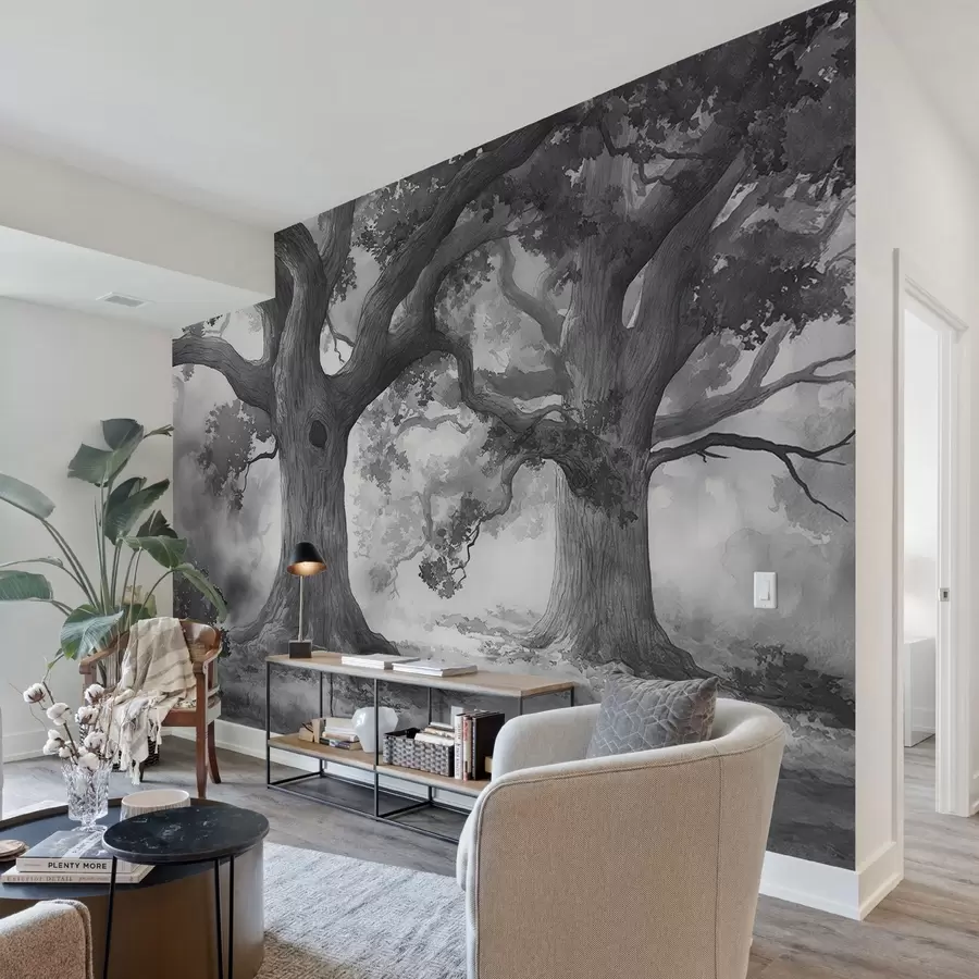murales de pared Árboles majestuosos en un paisaje tranquilo w01182