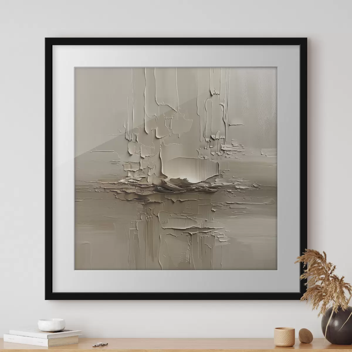 Poster Horizonte gris pardo f41356
