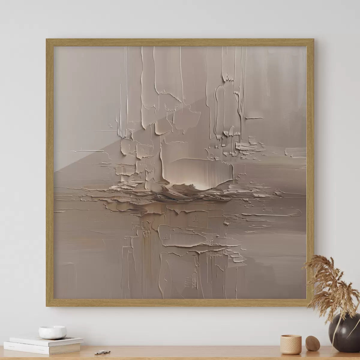 Poster Horizonte gris pardo f41356