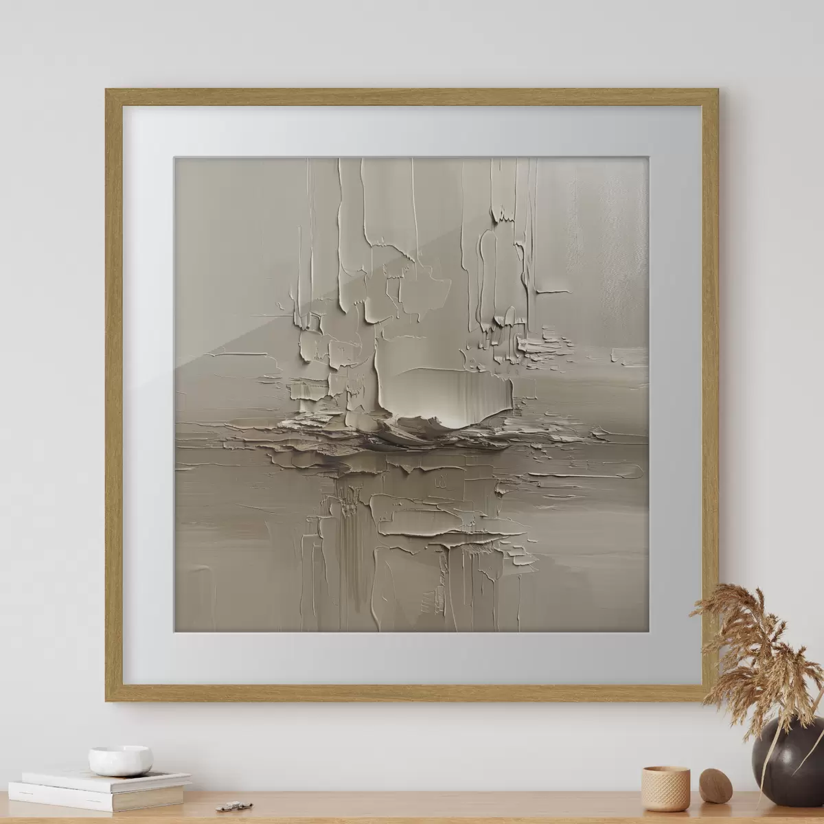 Poster Horizonte gris pardo f41356