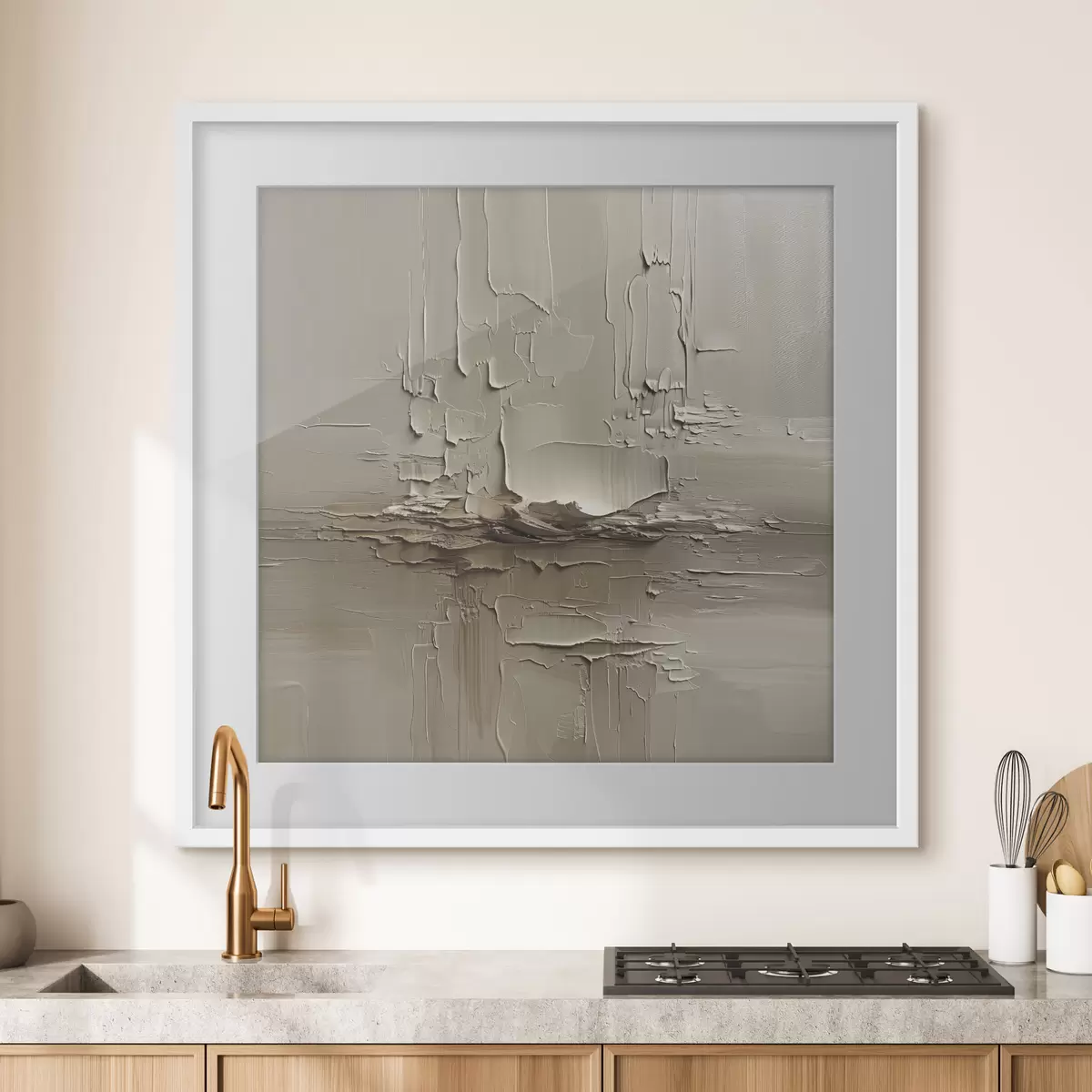 Poster Horizonte gris pardo f41356