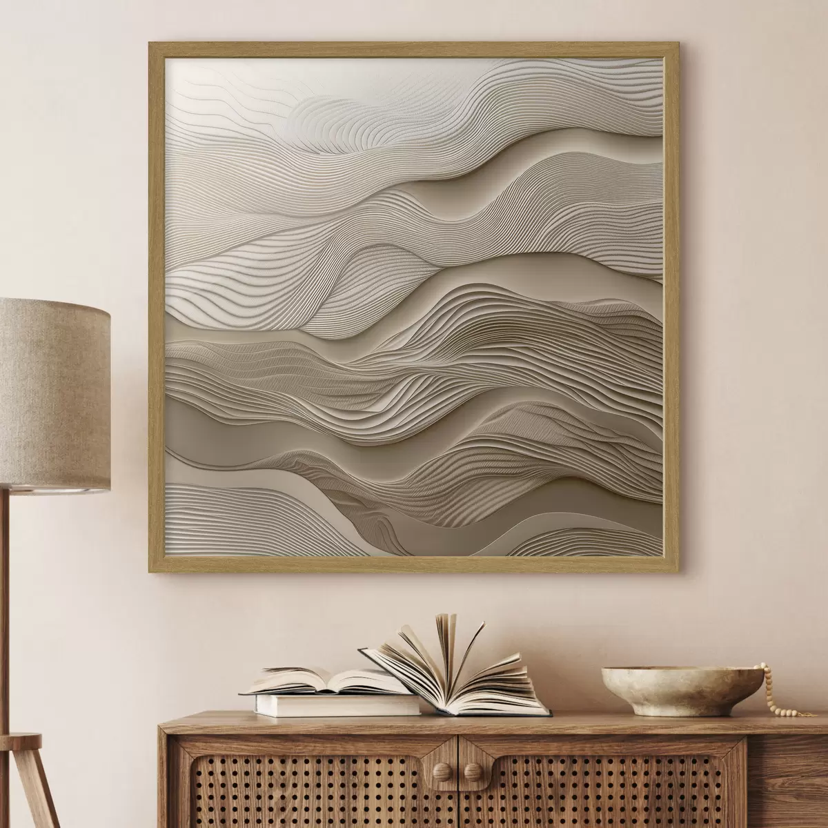 Poster Ondas abstractas con imitación de textura f41358