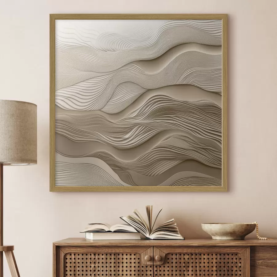 murales de pared Ondas abstractas con imitación de textura f41358