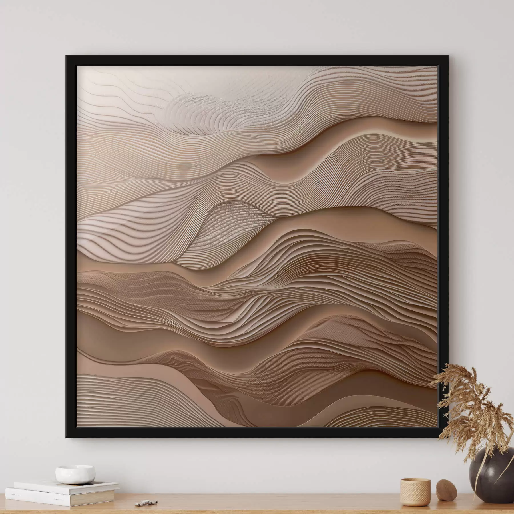 murales de pared Ondas abstractas con imitación de textura f41358