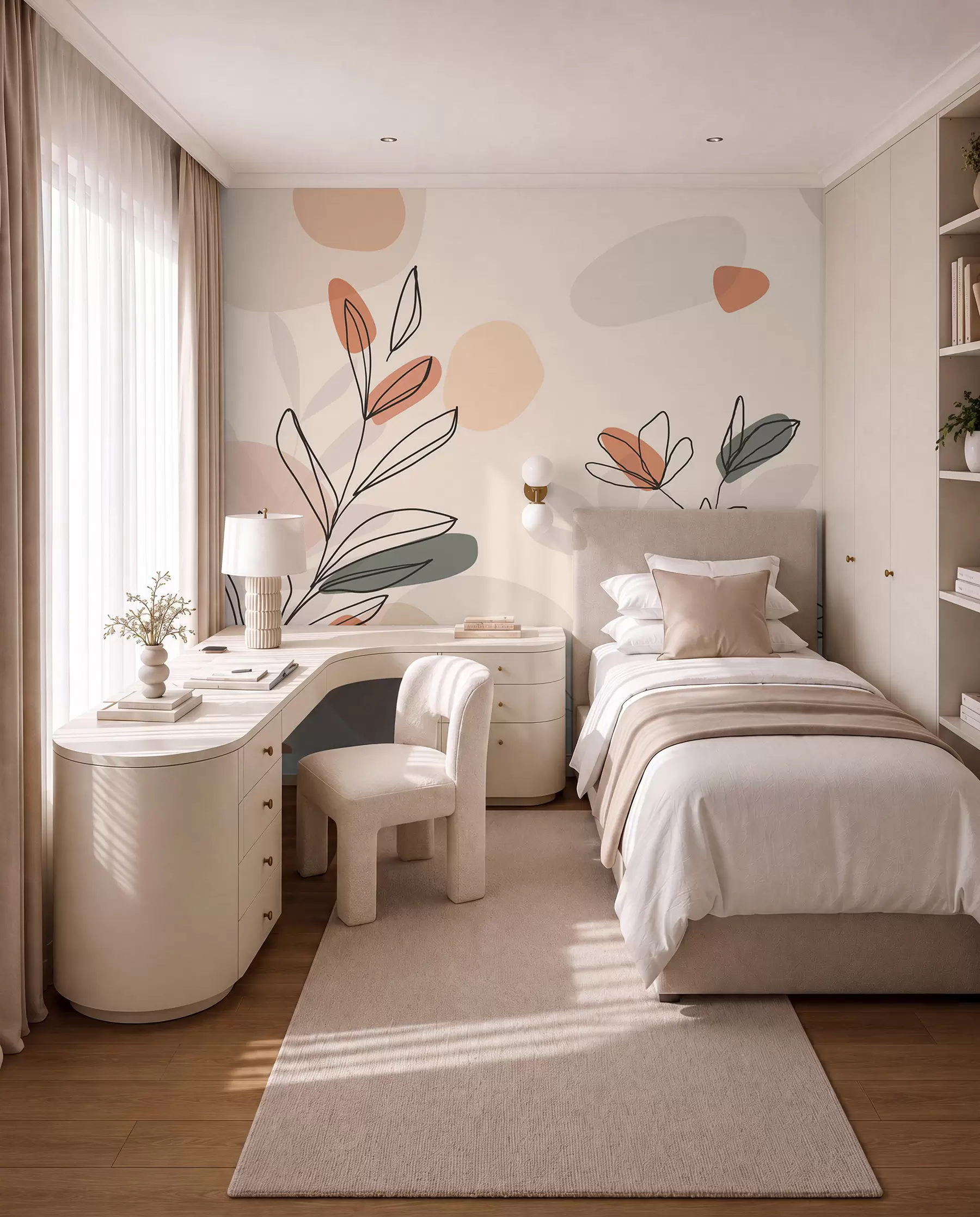 murales de pared Flores estilo boho w02103