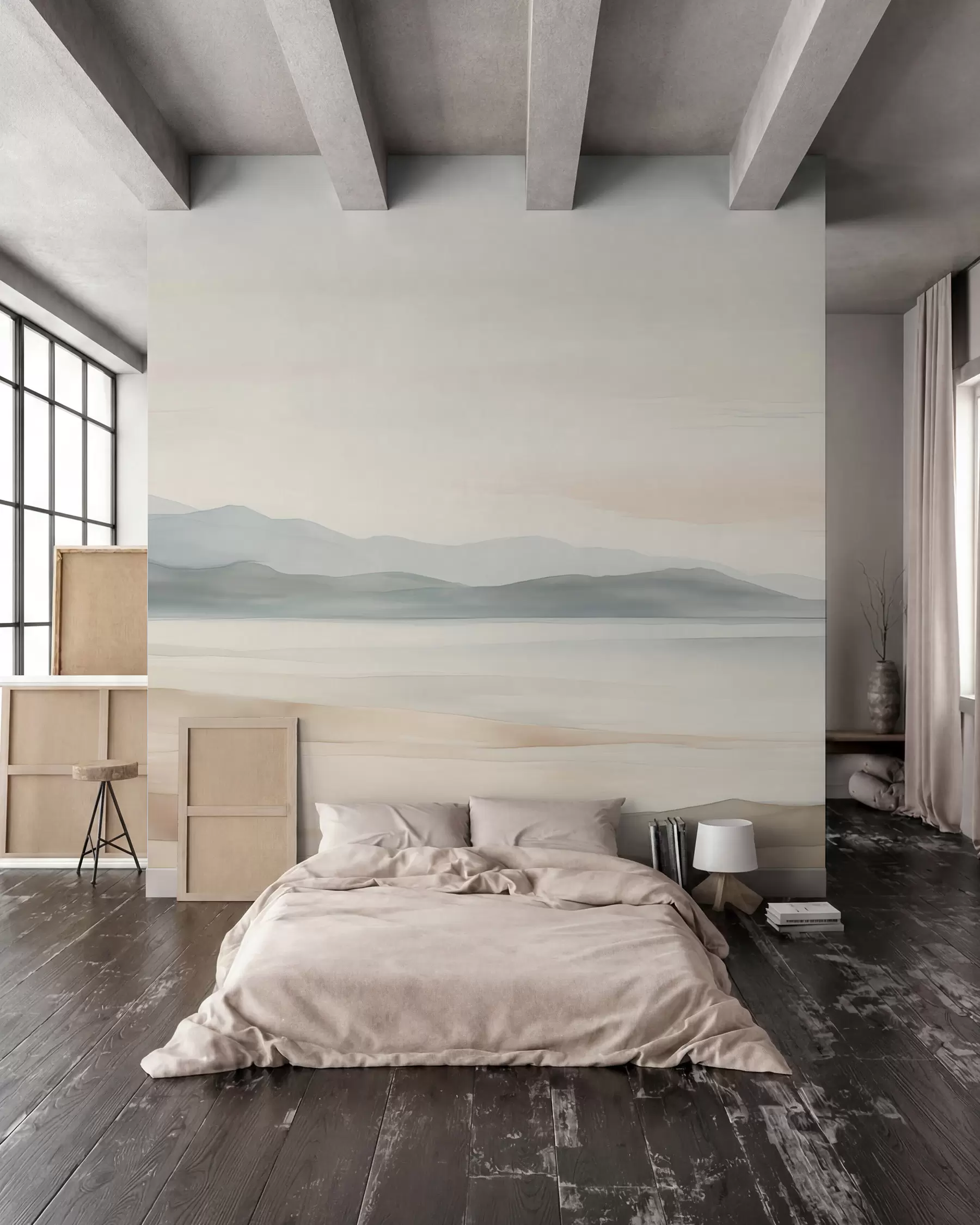 murales de pared Paisaje pintado a la acuarela w02117