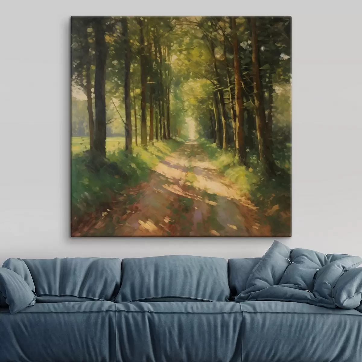 murales de pared Camino forestal a la luz del sol s41497