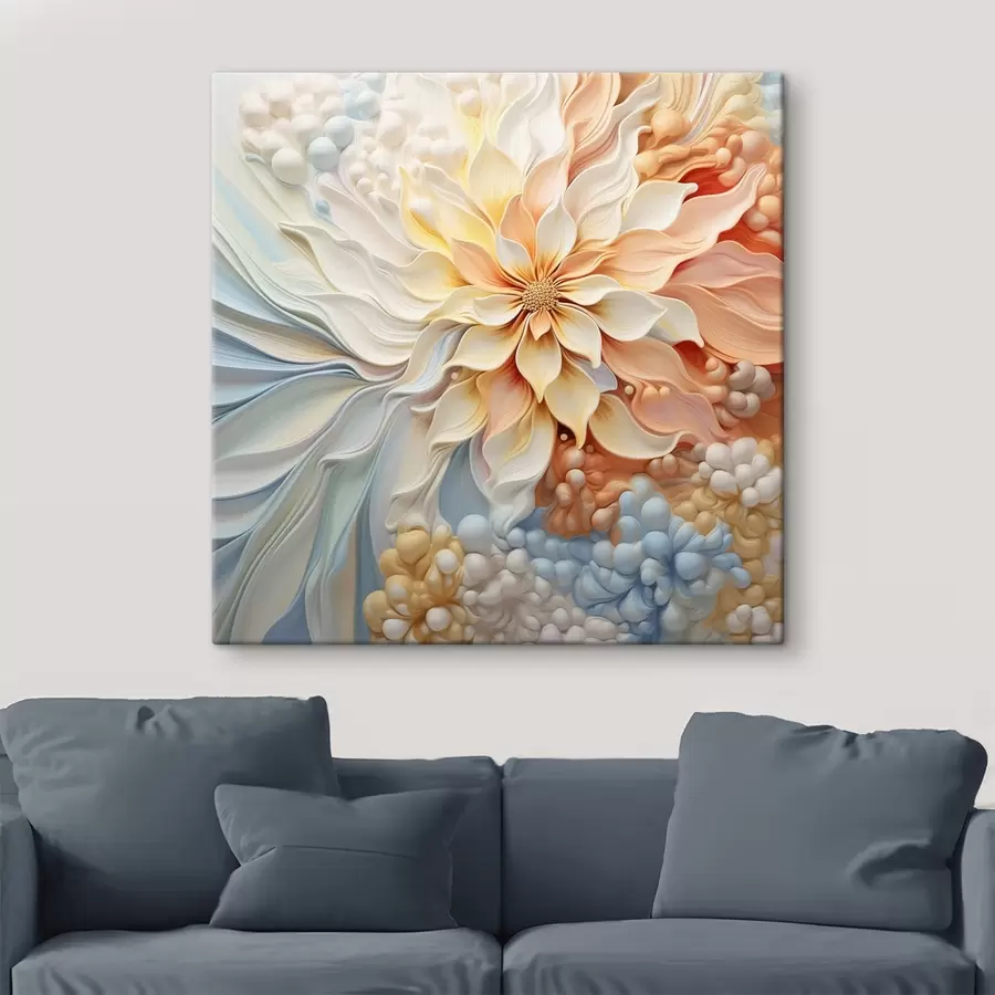 murales de pared Flor grande volumétrica s41552