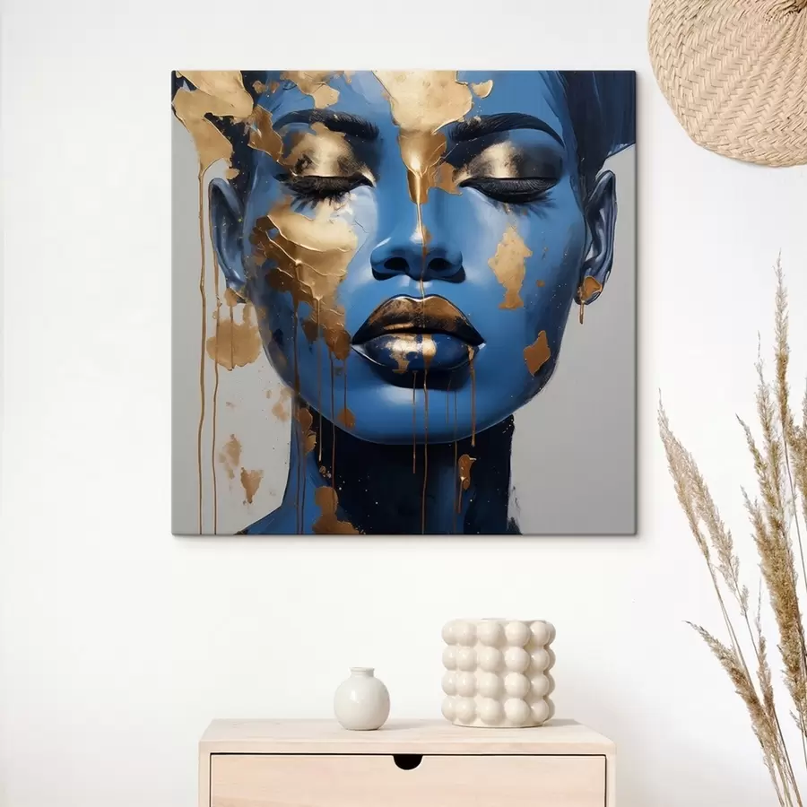 murales de pared Retrato de niña en pintura s41607