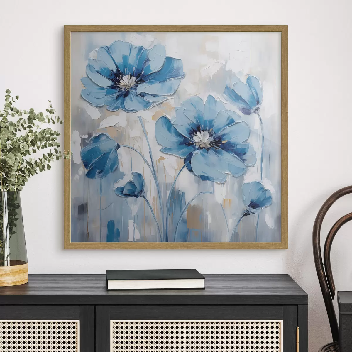 Poster Flores azules pintadas f41597