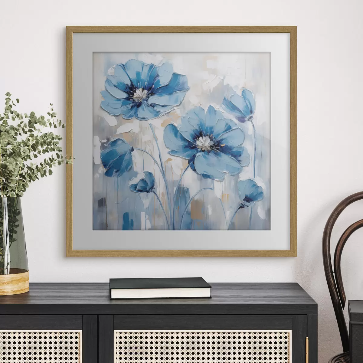 Poster Flores azules pintadas f41597