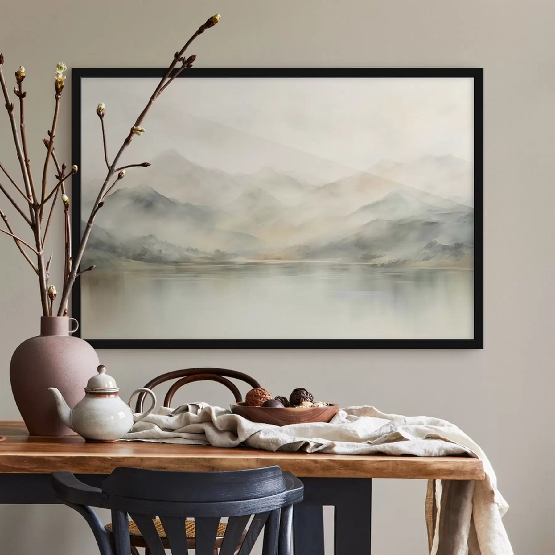 murales de pared Montañas de acuarela f41600