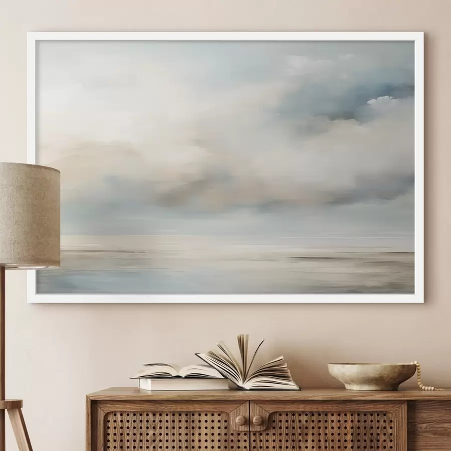 murales de pared Mar y nubes acuarela f41602