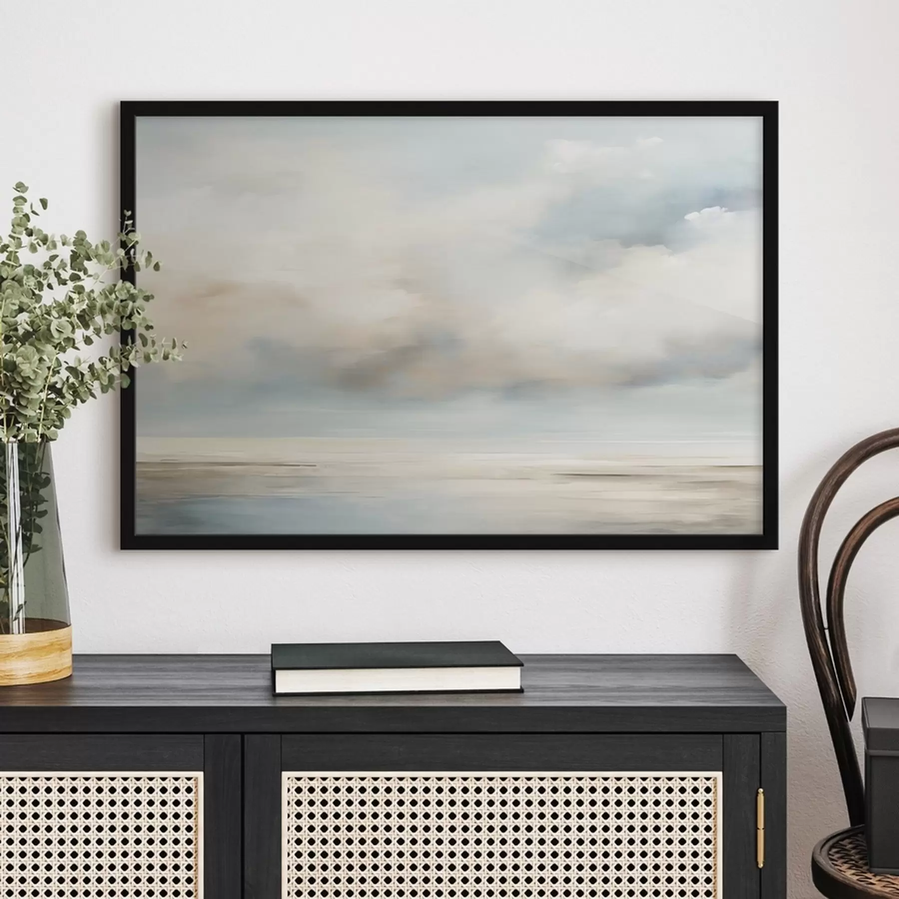 murales de pared Mar y nubes acuarela f41602